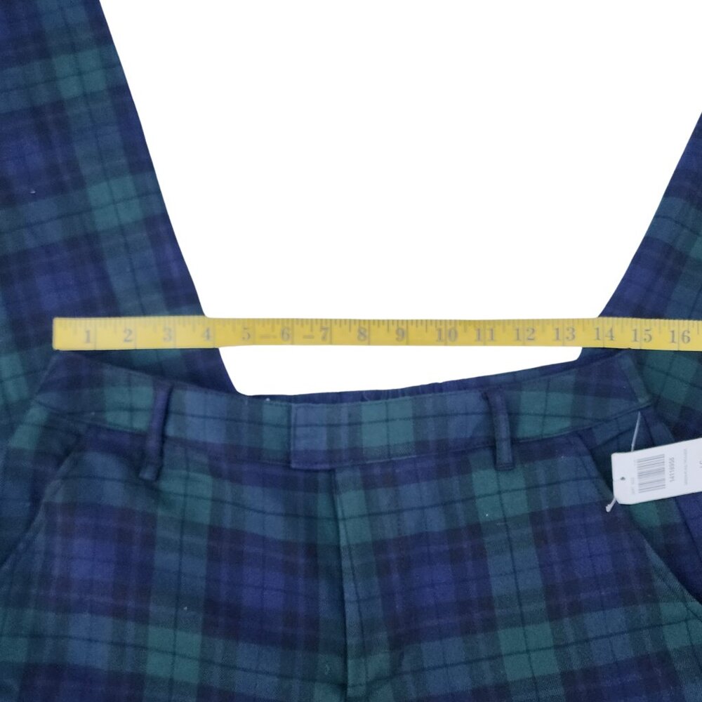 Hot Topic Women’s Juniors Sz L Tartan Blue Green Plaid Pants - Picture 8 of 10